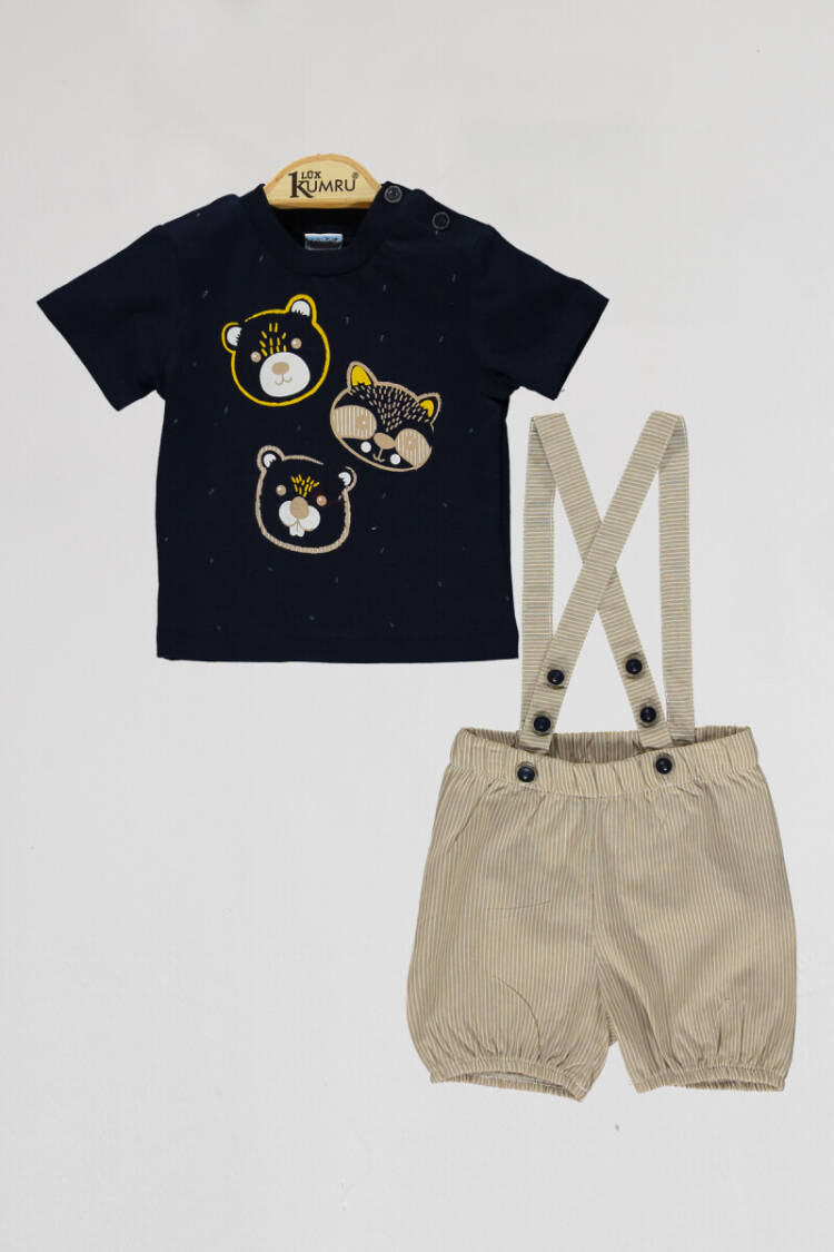 Wholesale Baby Boys 2-Piece T-Shirt and Shorts Set 6-18M - Brand: Kumru Bebe - Kids & Baby Clothes Wholesale - Globality Store