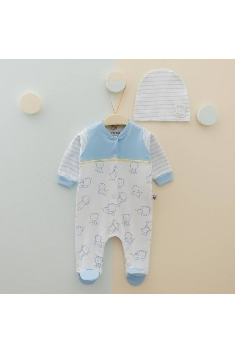 Wholesale Unisex Baby 2-Piece Rompers and Beanie Set 0-6M - Brand: Vina Baby - Kids & Baby Clothes Wholesale - Globality Store
