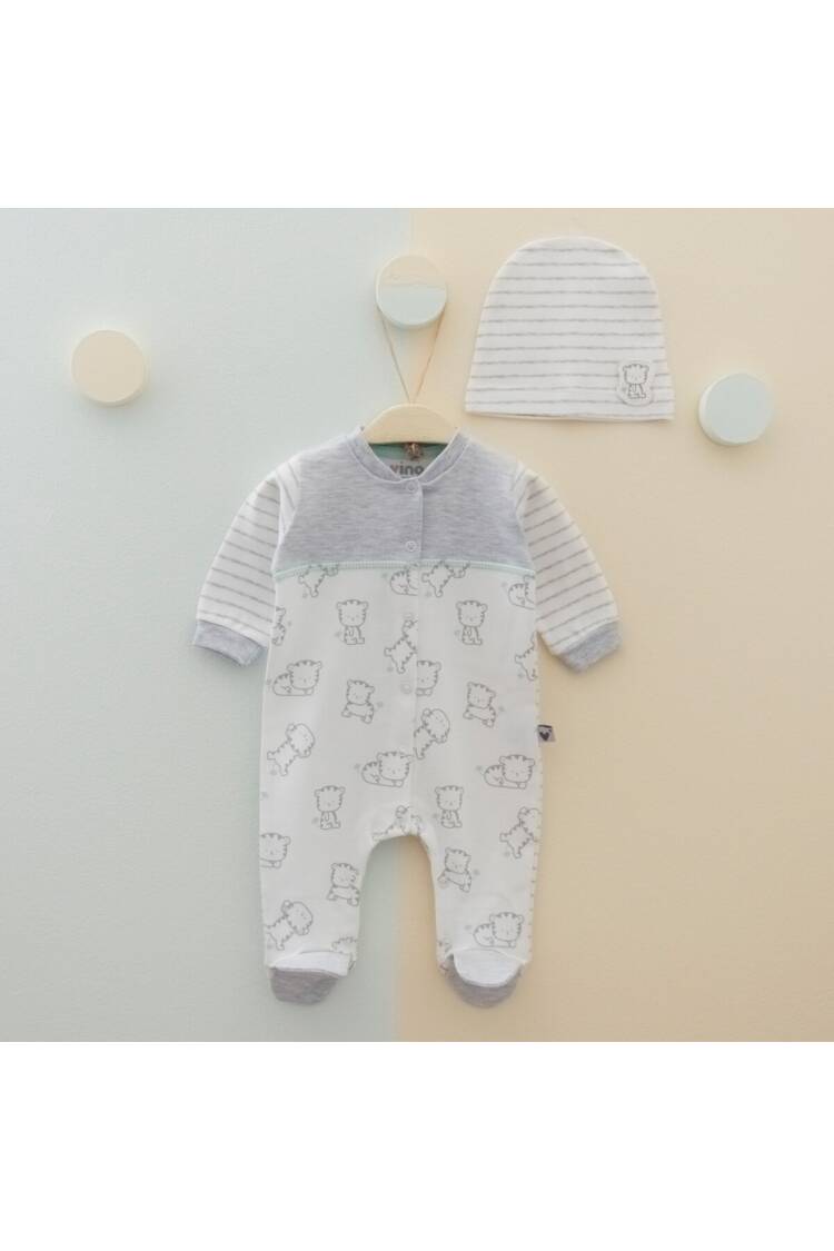 Wholesale Unisex Baby 2-Piece Rompers and Beanie Set 0-6M - Brand: Vina Baby - Kids & Baby Clothes Wholesale - Globality Store