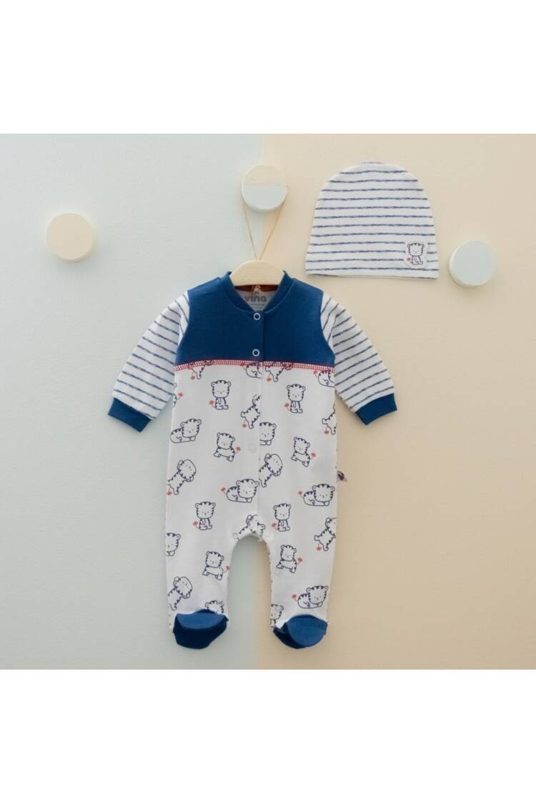 Wholesale Unisex Baby 2-Piece Rompers and Beanie Set 0-6M - Brand: Vina Baby - Kids & Baby Clothes Wholesale - Globality Store