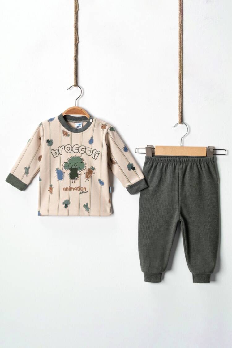Wholesale Baby Boys 2pcs Sweat and Trousers Set 6-12M - Brand: Hoppidik - Kids & Baby Clothes Wholesale - Globality Store