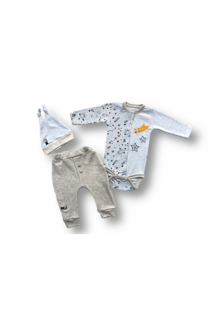 Wholesale Baby Boys 3-Piece Bodysuit Set 3-12M - Brand: Tomuycuk - Kids & Baby Clothes Wholesale - Globality Store
