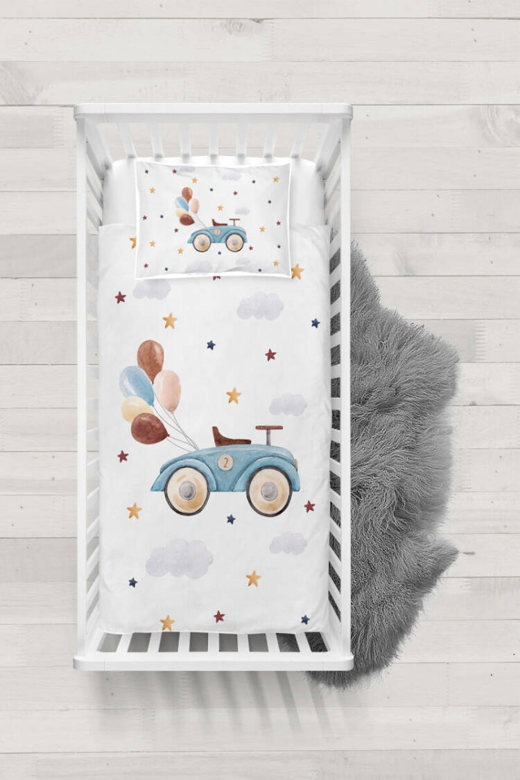 Wholesale Baby Boys 3-Piece Car Patterned Duvet Cover Set 100*150cm - Brand: Talia Home - Kids & Baby Clothes Wholesale - Globality Store