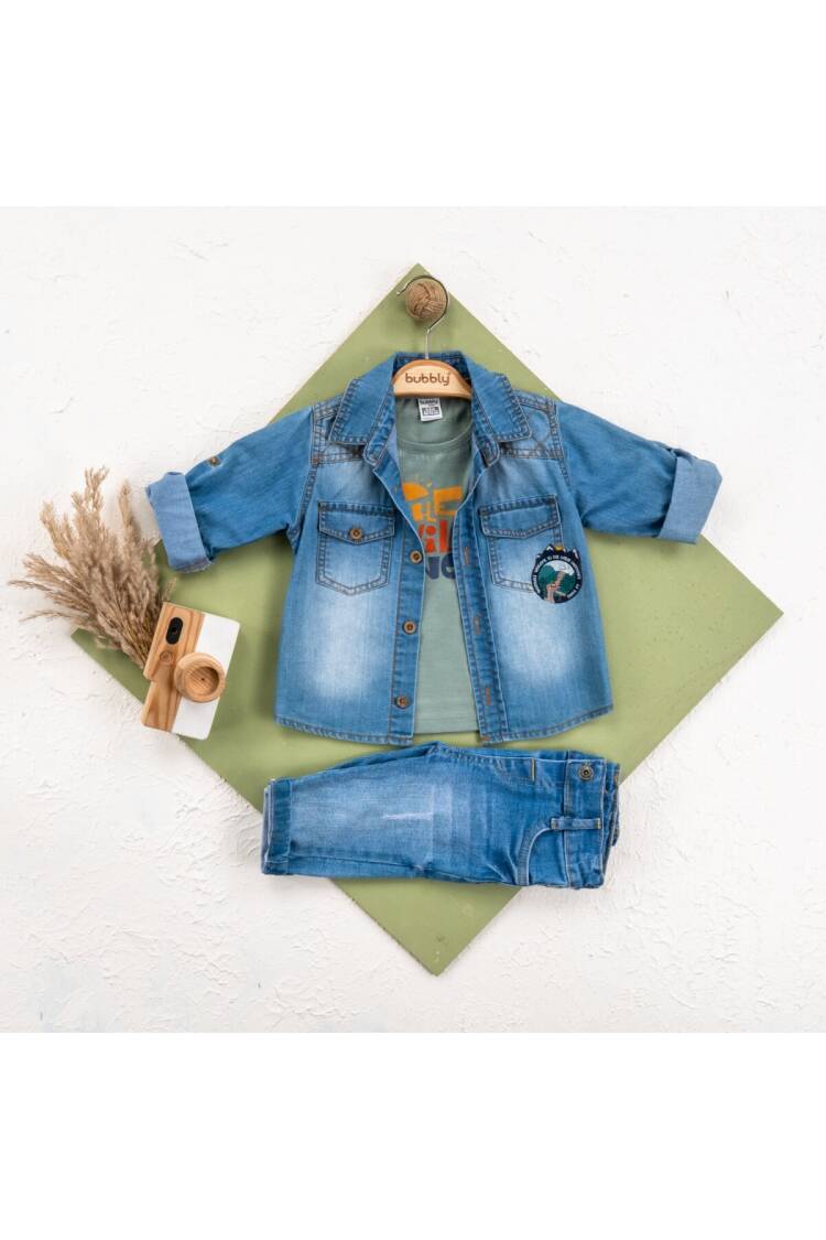 Wholesale Baby Boys 3-Piece Jacket, Pants and T-shirt Set 6-24M - Brand: Bubbly - Kids & Baby Clothes Wholesale - Globality Store
