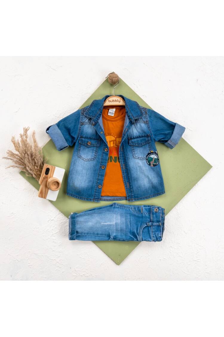 Wholesale Baby Boys 3-Piece Jacket, Pants and T-shirt Set 6-24M - Brand: Bubbly - Kids & Baby Clothes Wholesale - Globality Store