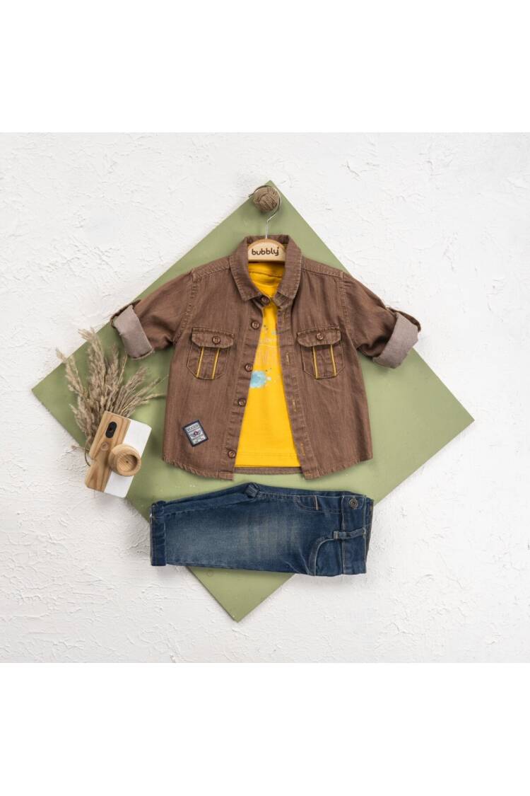 Wholesale Baby Boys 3-Piece Jacket, Pants and T-shirt Set 6-24M - Brand: Bubbly - Kids & Baby Clothes Wholesale - Globality Store