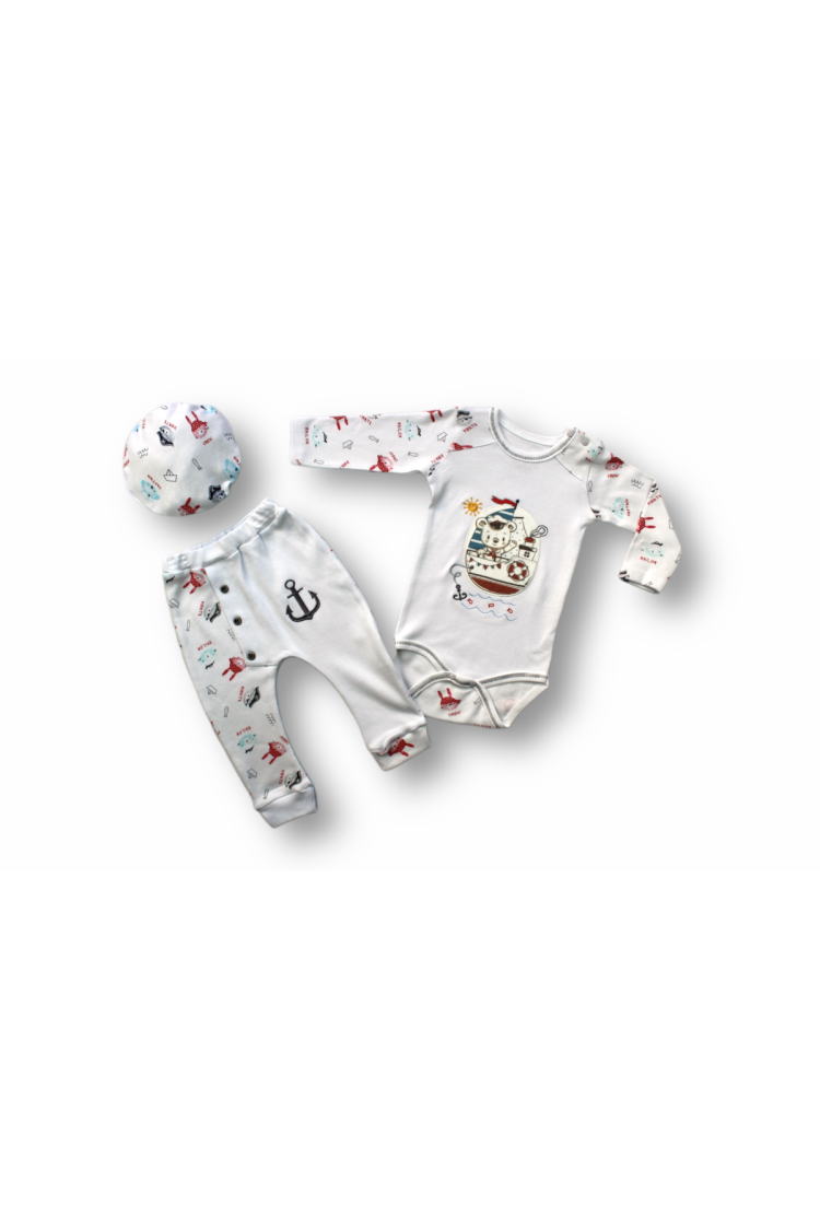 Wholesale Baby Boys 3-Piece Newborn Set 3-12M - Brand: Tomuycuk - Kids & Baby Clothes Wholesale - Globality Store