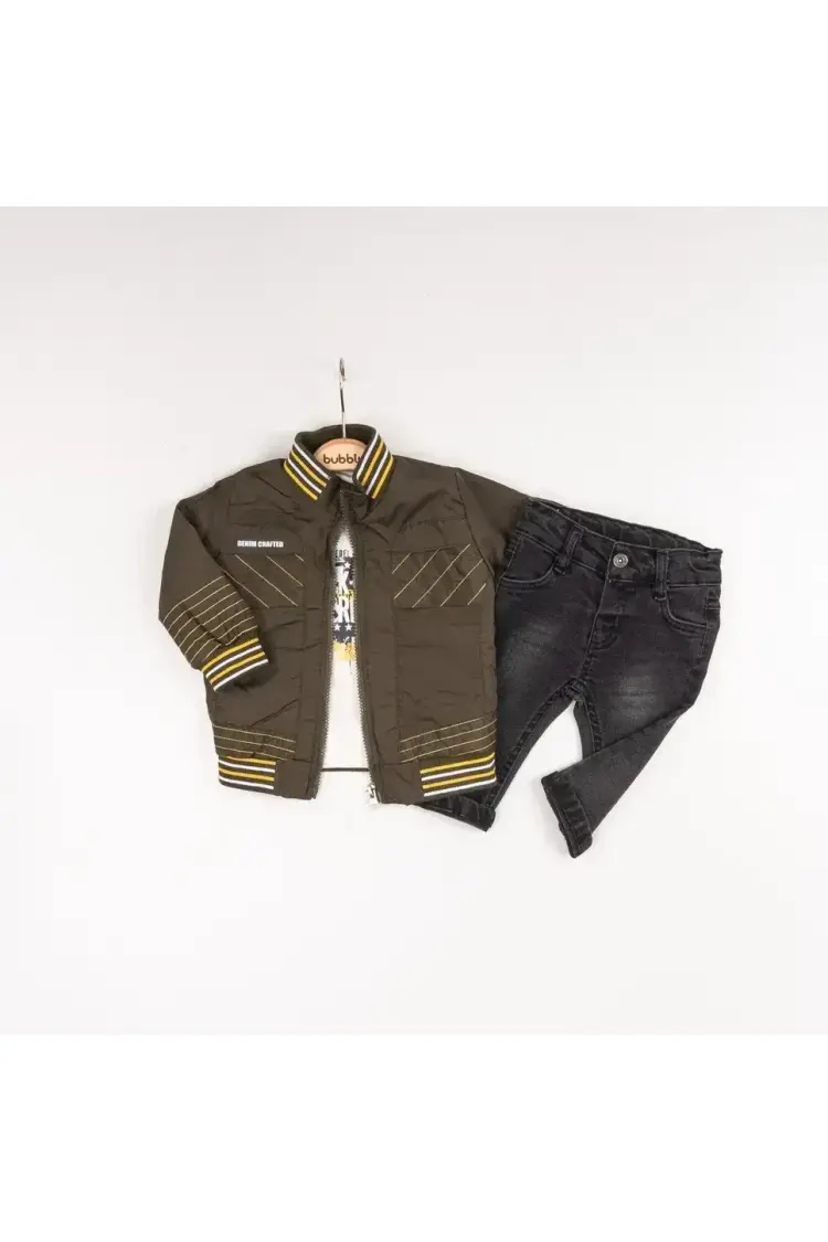 Wholesale Baby Boys 3-Piece Pants, Jacket and T-shirt Set 6-24M - Brand: Bubbly - Kids & Baby Clothes Wholesale - Globality Store