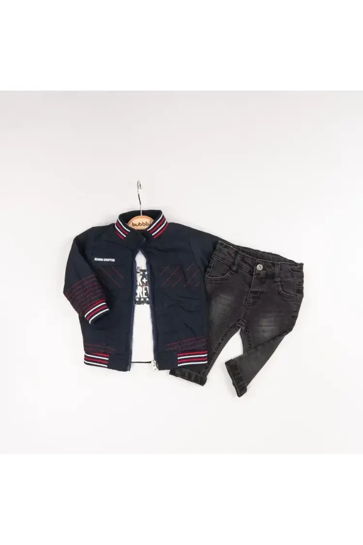 Wholesale Baby Boys 3-Piece Pants, Jacket and T-shirt Set 6-24M - Brand: Bubbly - Kids & Baby Clothes Wholesale - Globality Store