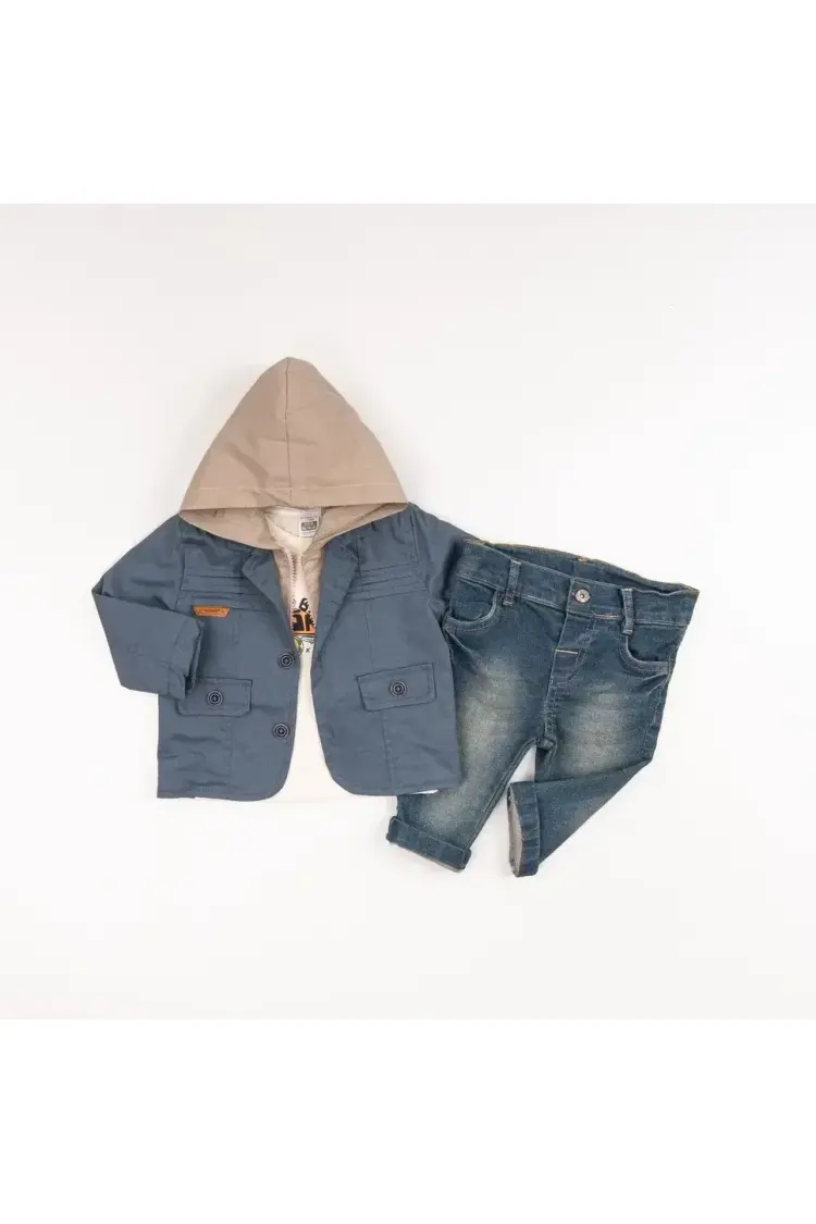 Wholesale Baby Boys 3-Piece Pants, Jacket and T-shirt Set 6-24M - Brand: Bubbly - Kids & Baby Clothes Wholesale - Globality Store