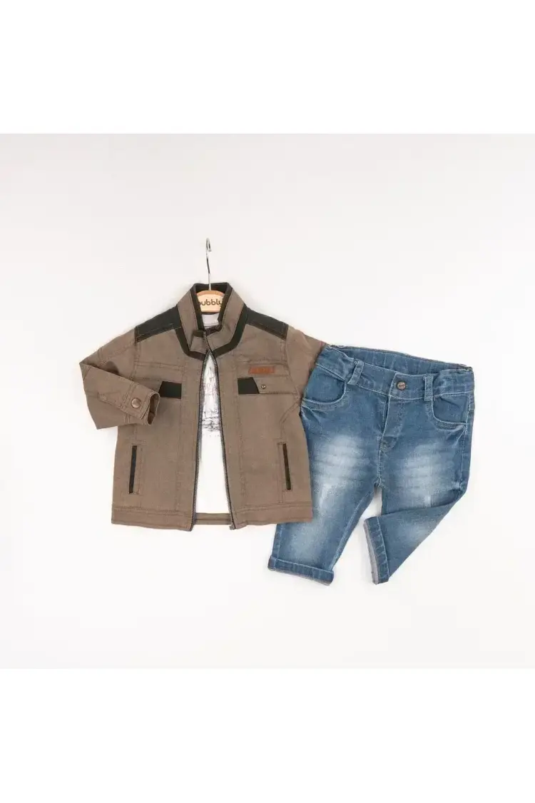 Wholesale Baby Boys 3-Piece Pants, Jacket and T-shirt Set 6-24M - Brand: Bubbly - Kids & Baby Clothes Wholesale - Globality Store