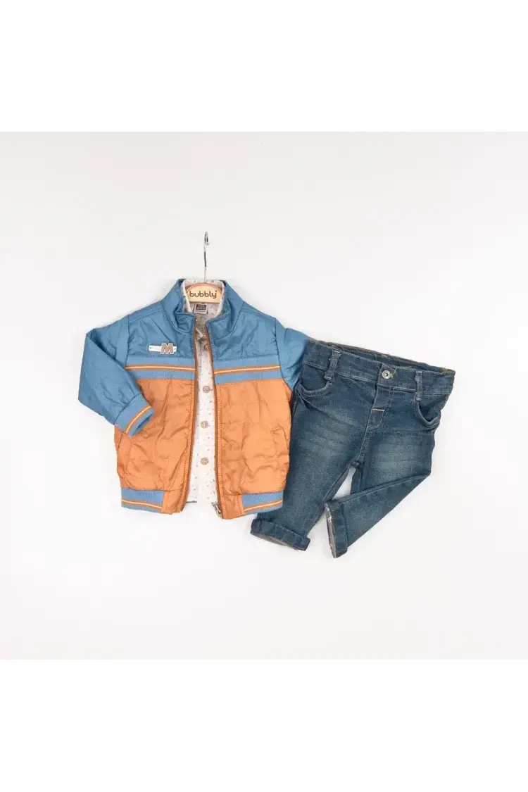 Wholesale Baby Boys 3-Piece Pants, Shirt and Jacket Set 6-24M - Brand: Bubbly - Kids & Baby Clothes Wholesale - Globality Store