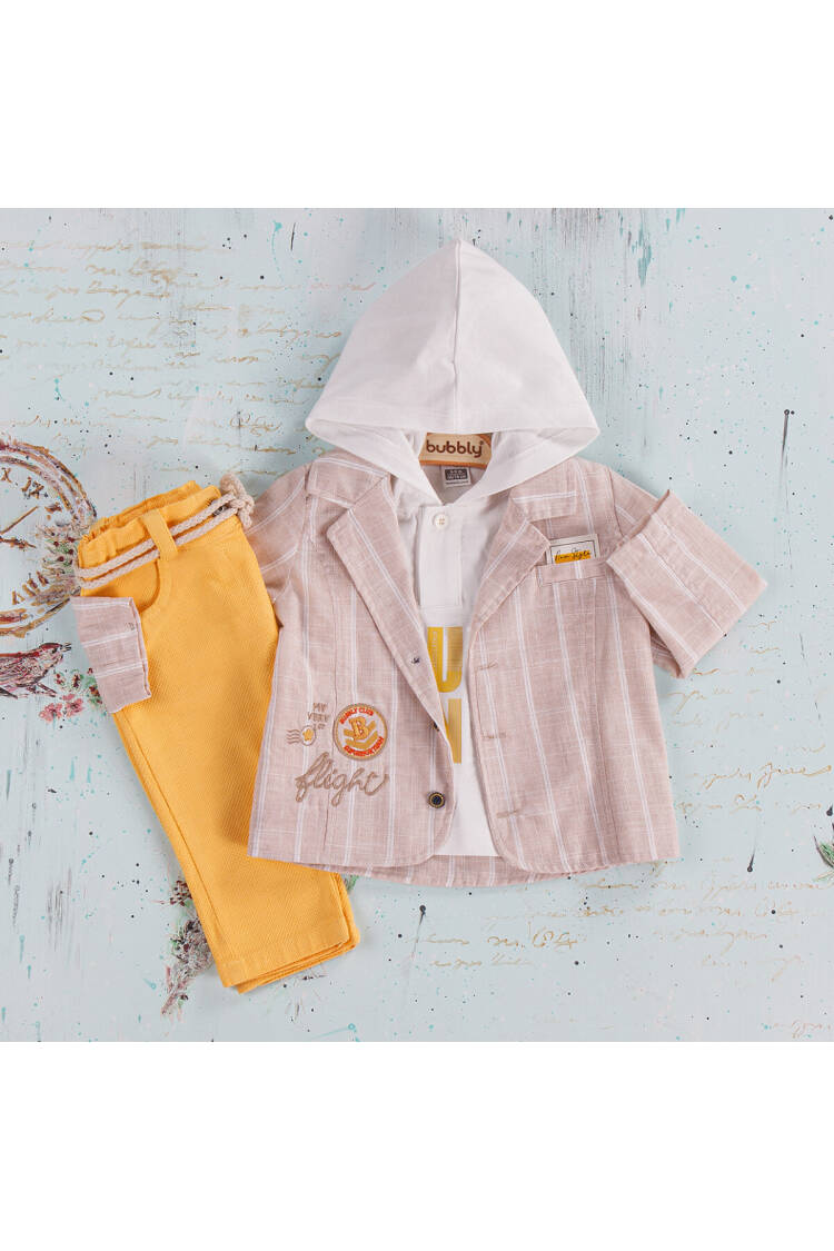 Wholesale Baby Boys 3-Piece Pants, Shirt and Sweatshirt Set 6-24M - Brand: Bubbly - Kids & Baby Clothes Wholesale - Globality Store