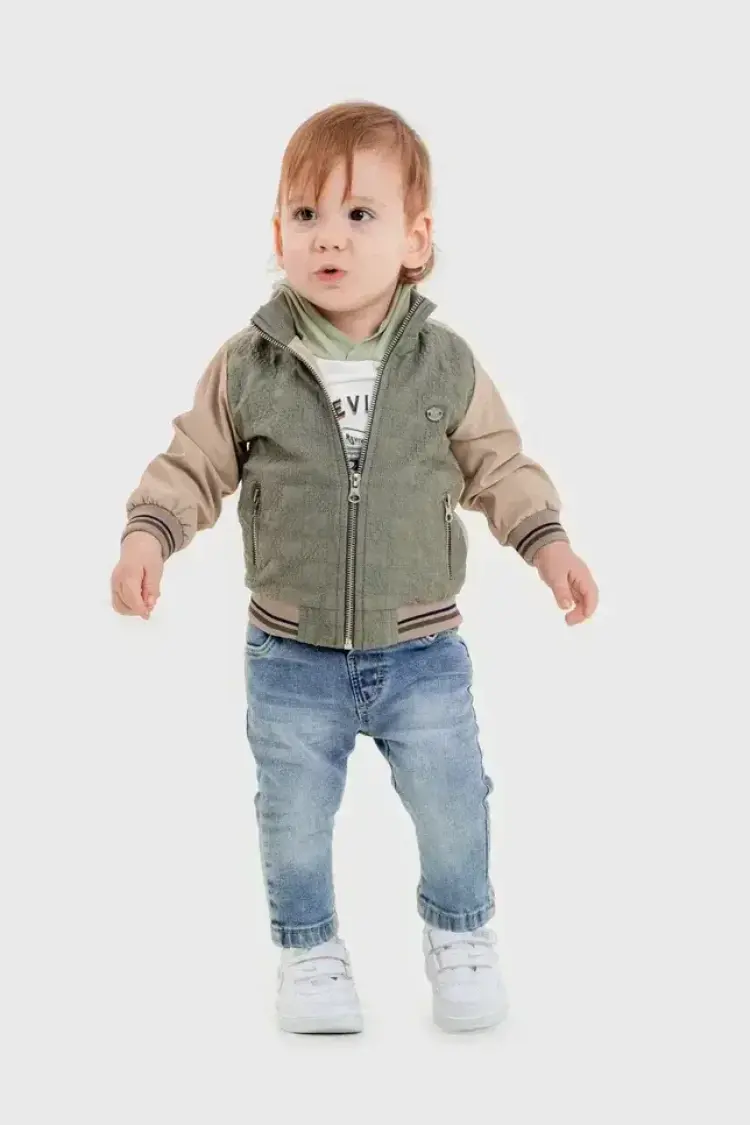 Wholesale Baby Boys 3-Piece Raincoat, Bodysuit and Denim Pants Set 6-24M - Brand: Bubbly - Kids & Baby Clothes Wholesale - Globality Store