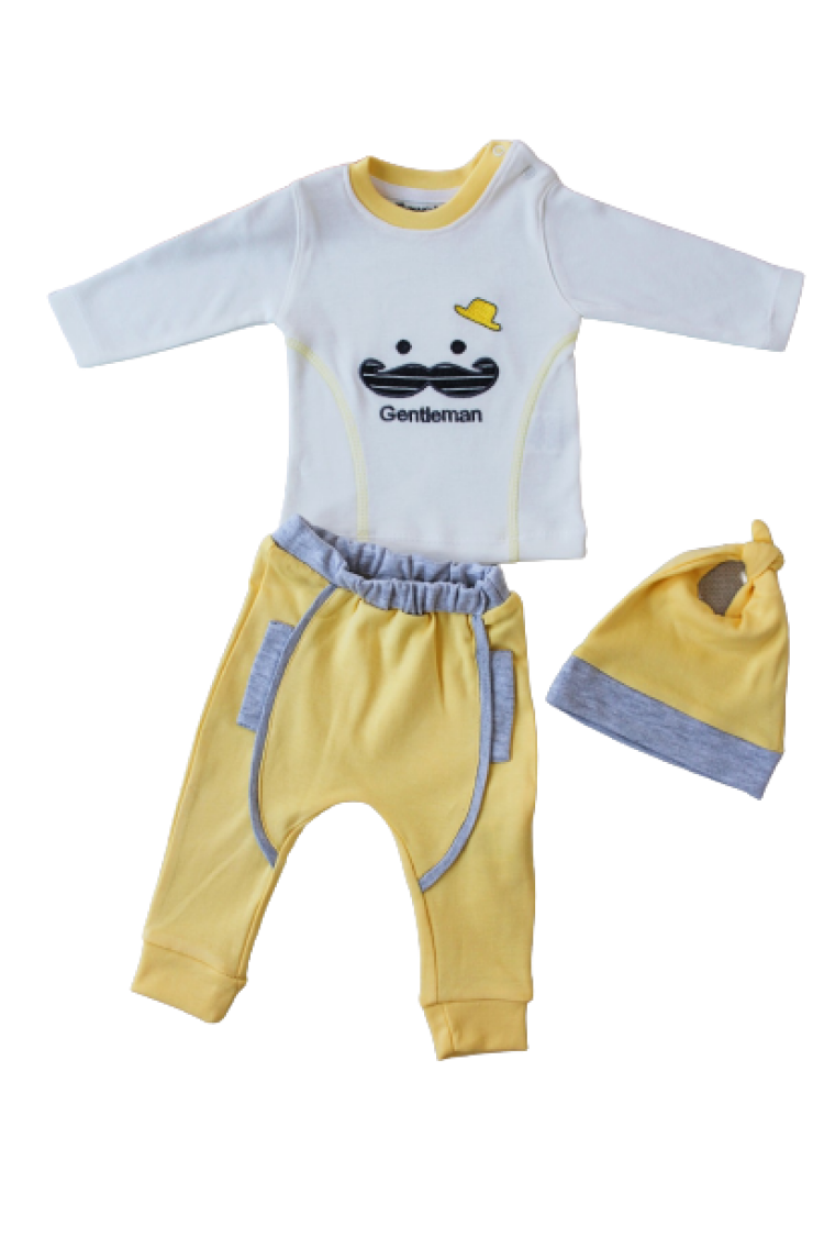 Wholesale Baby Boys 3-Piece Sweatshirt Pants and Hat Set 3-12M - Brand: Tomuycuk - Kids & Baby Clothes Wholesale - Globality Store