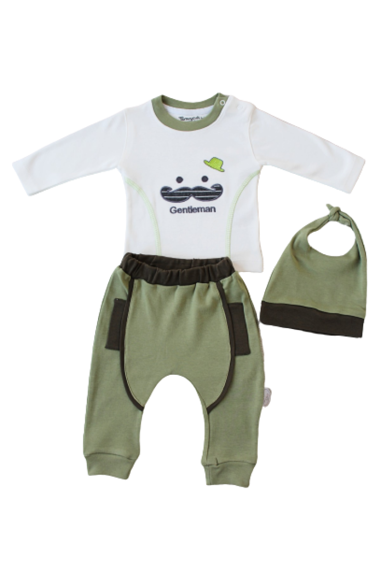 Wholesale Baby Boys 3-Piece Sweatshirt Pants and Hat Set 3-12M - Brand: Tomuycuk - Kids & Baby Clothes Wholesale - Globality Store