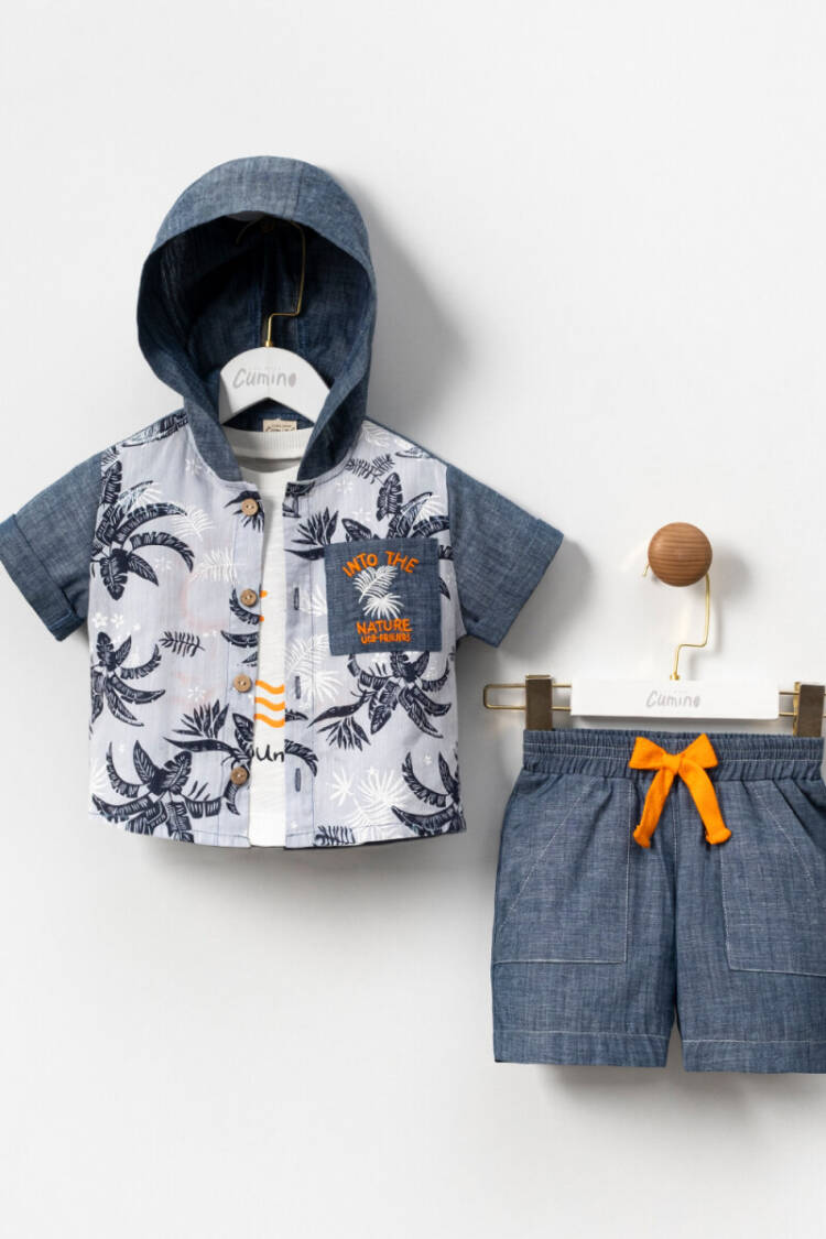Wholesale Baby Boys 3-Piece T-Shirt, Shirt and Shorts Set 9-24M - Brand: Cumino - Kids & Baby Clothes Wholesale - Globality Store