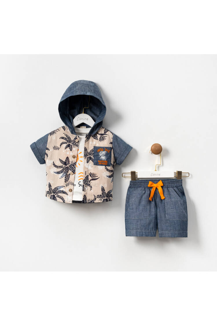 Wholesale Baby Boys 3-Piece T-Shirt, Shirt and Shorts Set 9-24M - Brand: Cumino - Kids & Baby Clothes Wholesale - Globality Store