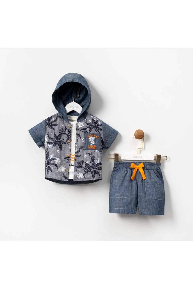Wholesale Baby Boys 3-Piece T-Shirt, Shirt and Shorts Set 9-24M - Brand: Cumino - Kids & Baby Clothes Wholesale - Globality Store