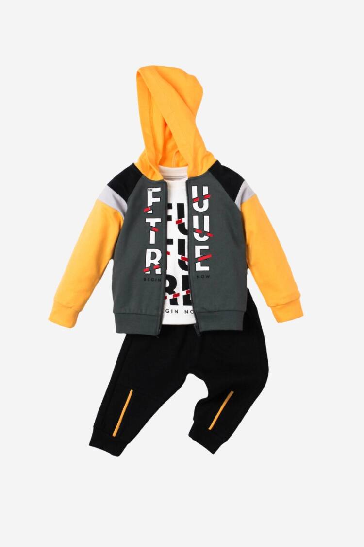 Wholesale Baby Boys 3-Pieces Jacket, Body and Pants Set 9-24M - Brand: Kidexs - Kids & Baby Clothes Wholesale - Globality Store
