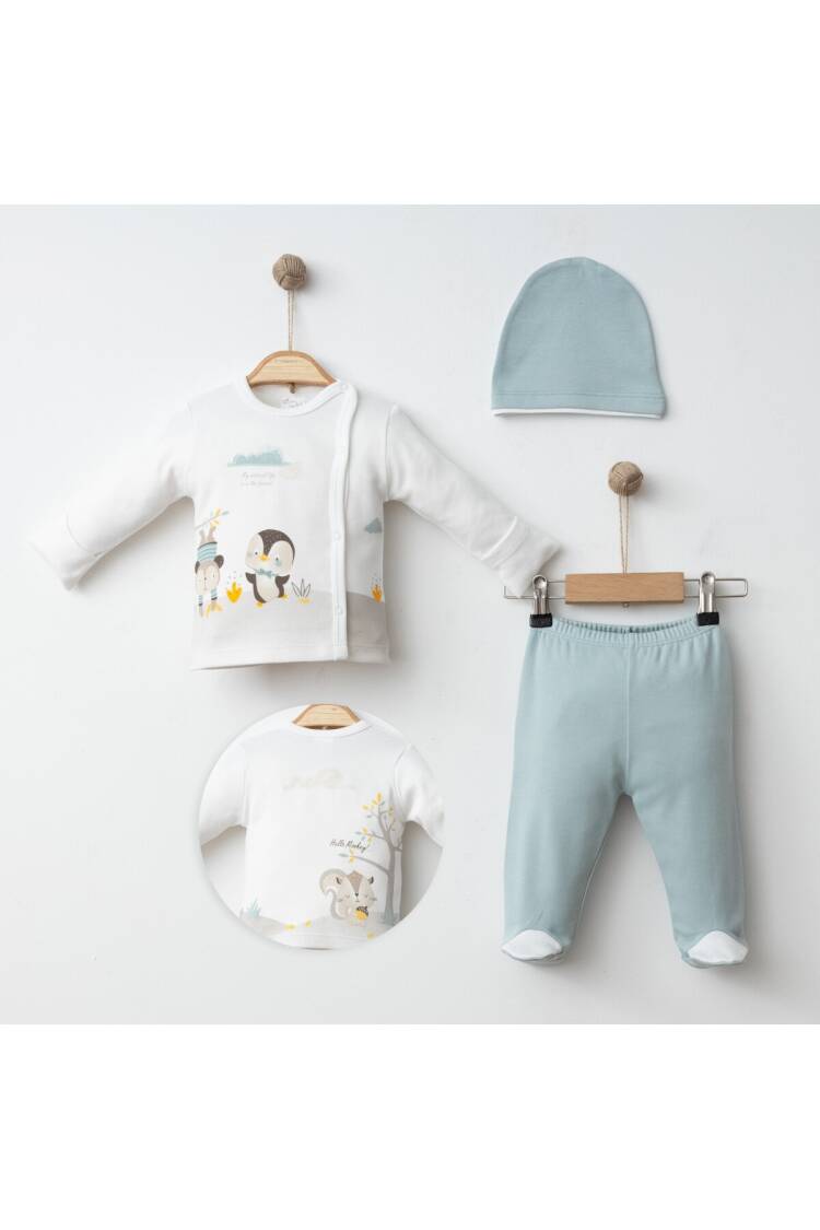 Wholesale Baby Boys 3-Pieces Newborn Set 0-3M - Brand: Gümüş Baby - Kids & Baby Clothes Wholesale - Globality Store