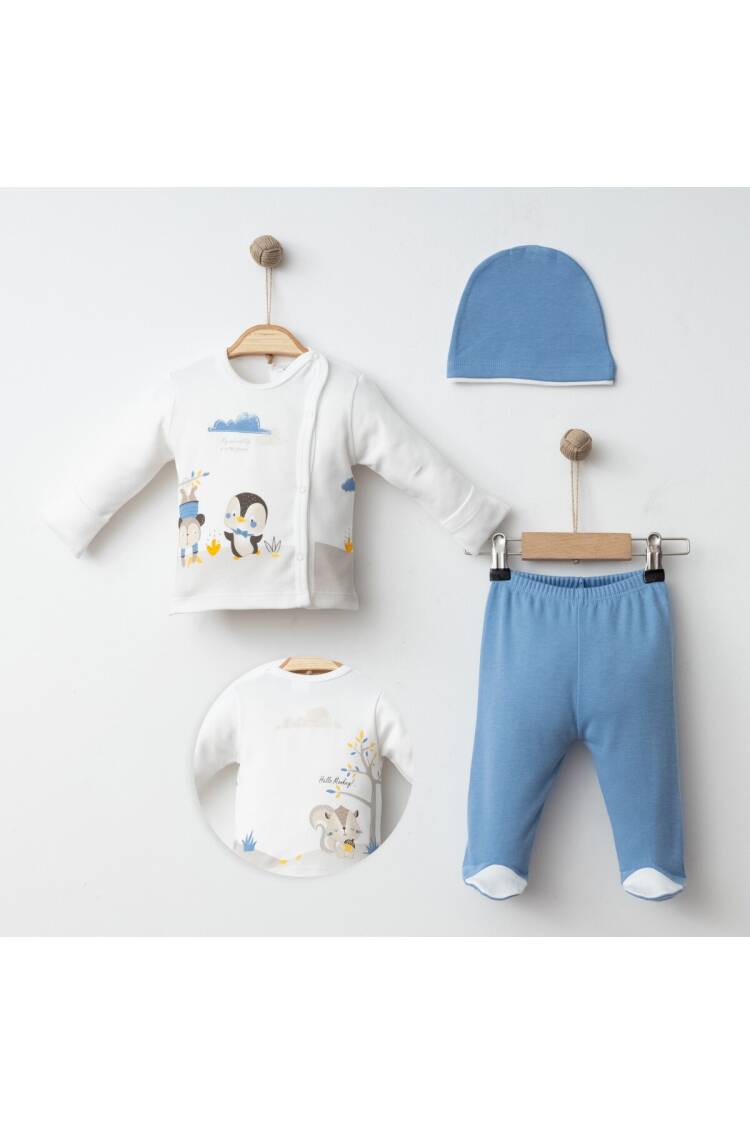 Wholesale Baby Boys 3-Pieces Newborn Set 0-3M - Brand: Gümüş Baby - Kids & Baby Clothes Wholesale - Globality Store