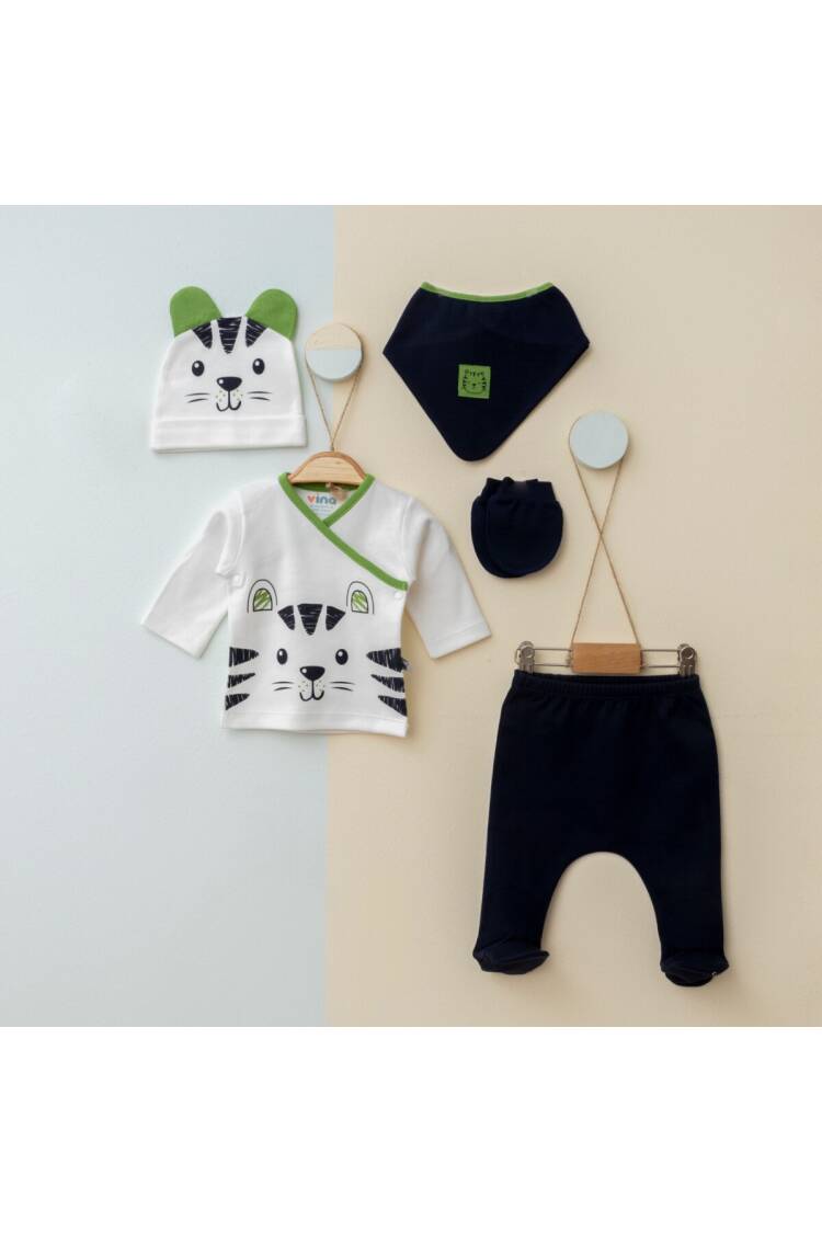Wholesale Baby Boys 5-Pieces Newborn Set 0-1M - Brand: Vina Baby - Kids & Baby Clothes Wholesale - Globality Store