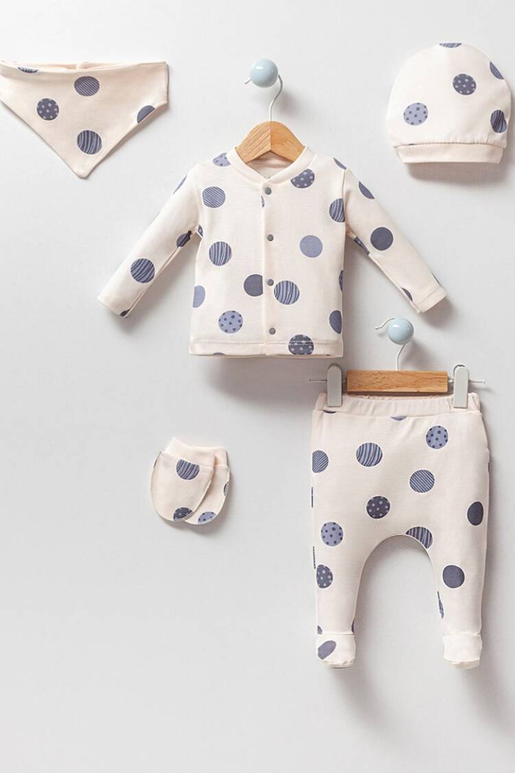 Wholesale Baby Boys 5-Pieces Newborn Set 0-3M - Brand: Bubbles - Kids & Baby Clothes Wholesale - Globality Store