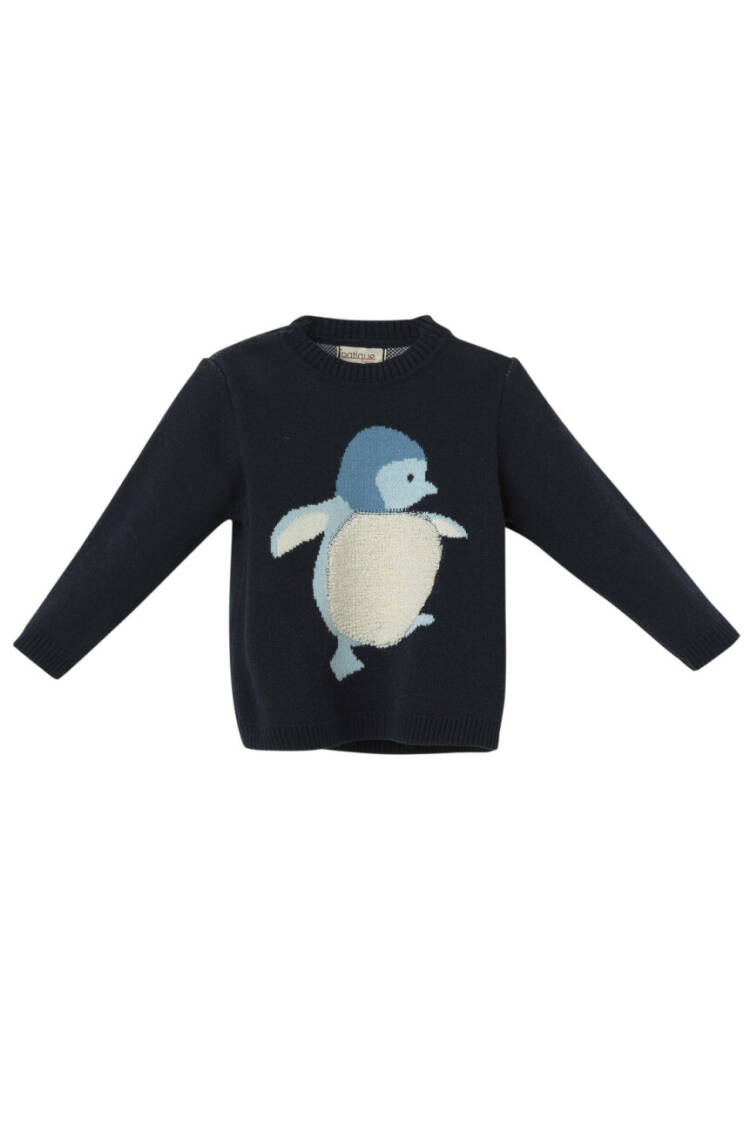 Wholesale Baby Boys Organic Cotton Penguin Patterned Cossack 6-36M - Brand: Uludağ Triko - Kids & Baby Clothes Wholesale - Globality Store