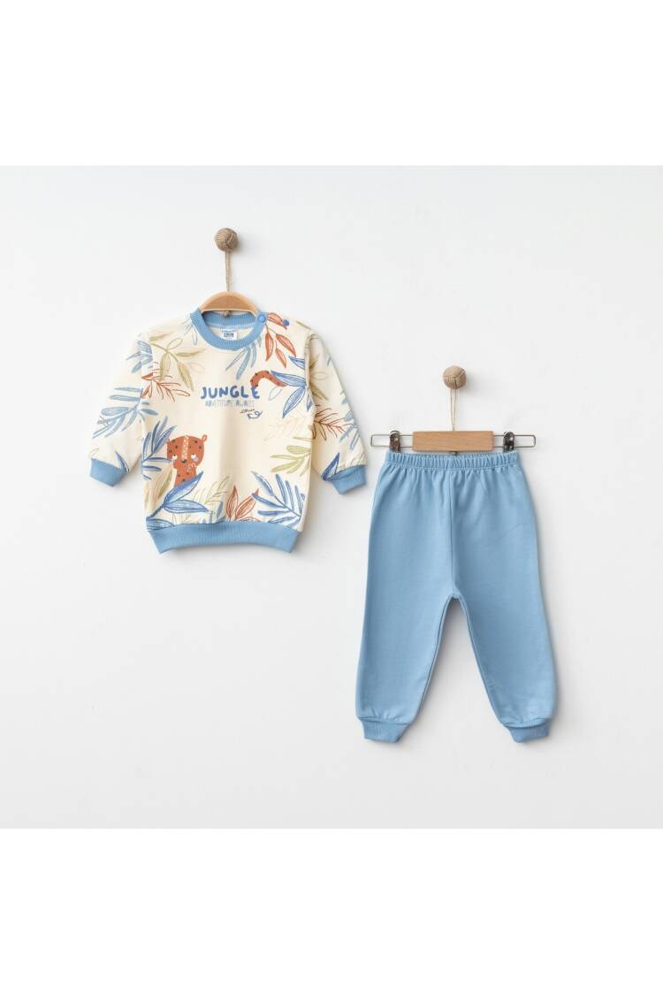 Wholesale Baby Boys Patterned Tracksuit Set 9-18M - Brand: Hoppidik - Kids & Baby Clothes Wholesale - Globality Store
