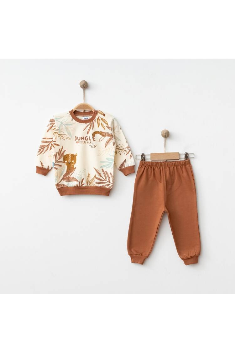 Wholesale Baby Boys Patterned Tracksuit Set 9-18M - Brand: Hoppidik - Kids & Baby Clothes Wholesale - Globality Store
