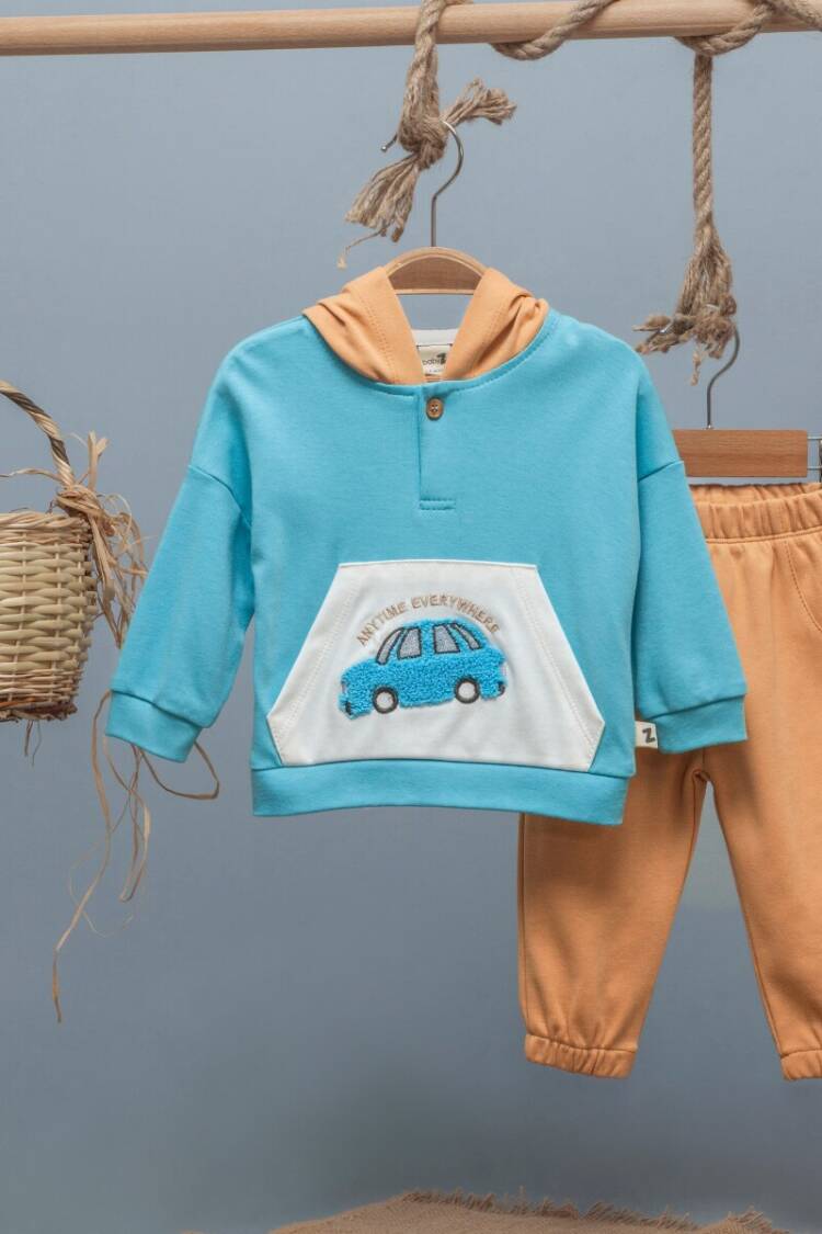 Wholesale Baby Boys Tracksuit Set With Hoodie 6-24M - Brand: BabyZ - Kids & Baby Clothes Wholesale - Globality Store