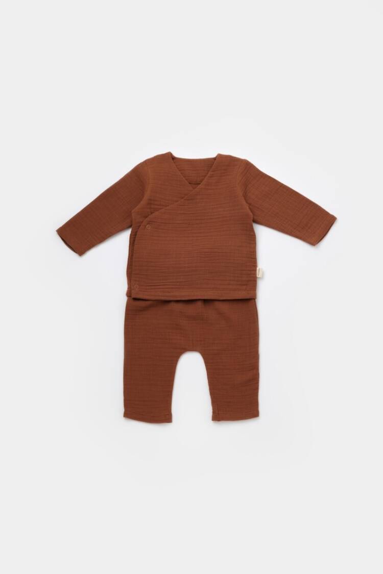Wholesale Baby Double Breasted Muslin Set Suit 3-24M Baby Cosy - Brand: BabyCosy - Kids & Baby Clothes Wholesale - Globality Store