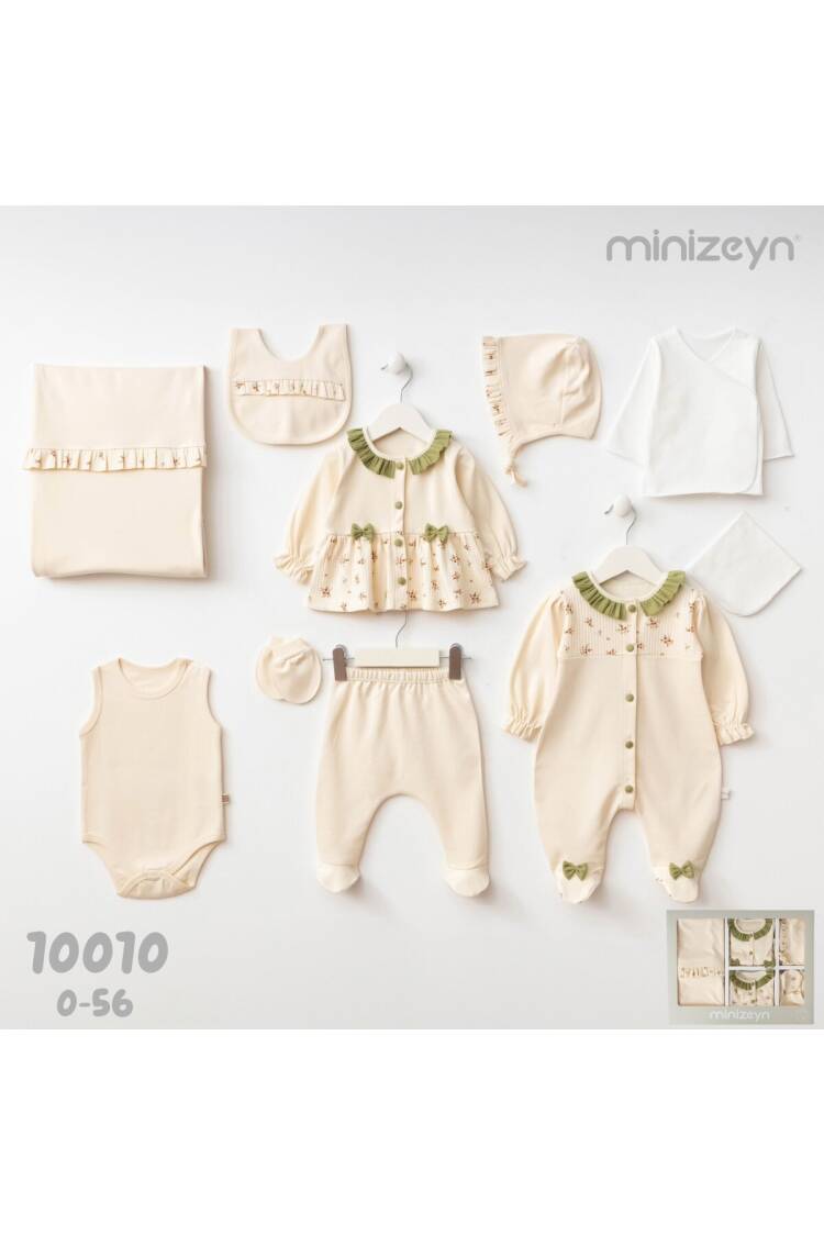Wholesale Baby Girl 10pcs Baby Girl 10-piece Baby Bootee Suit Boxed 0-3M - Brand: Minizeyn - Kids & Baby Clothes Wholesale - Globality Store