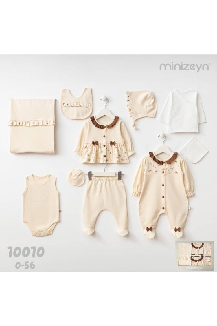 Wholesale Baby Girl 10pcs Baby Girl 10-piece Baby Bootee Suit Boxed 0-3M - Brand: Minizeyn - Kids & Baby Clothes Wholesale - Globality Store