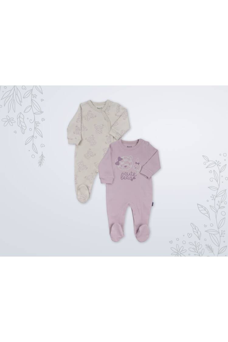 Wholesale Baby Girl 2pcs Jumpsuit Set 1-6M 1003-18516 - Brand: Miniworld - Kids & Baby Clothes Wholesale - Globality Store