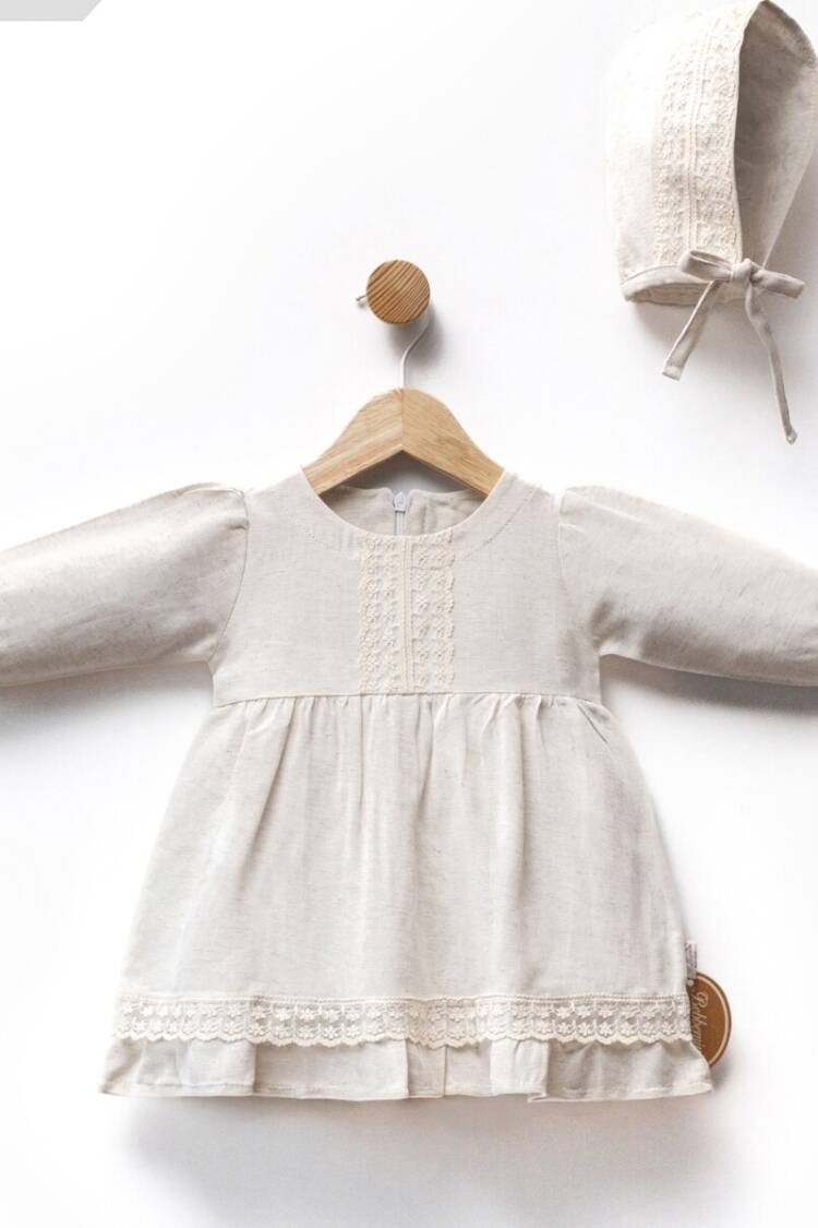 Wholesale Baby Girl 2pcs Linen Fabric Dress 6-36M - Brand: Bebbemini - Kids & Baby Clothes Wholesale - Globality Store