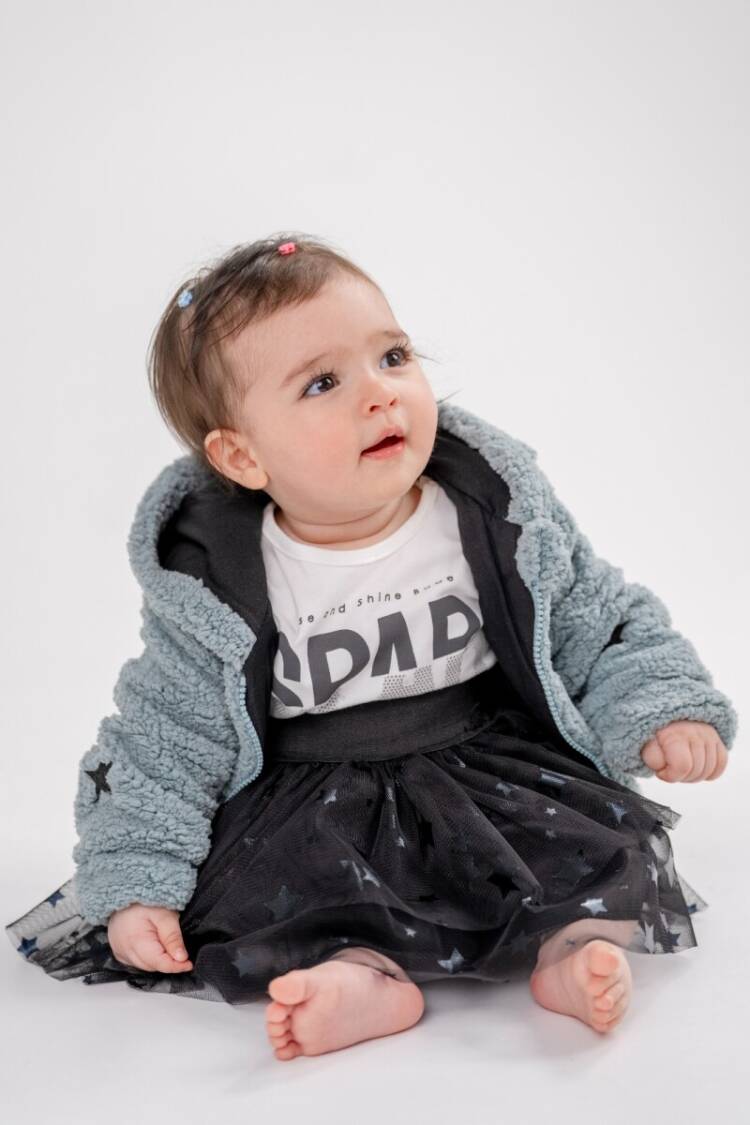 Wholesale Baby Girl 3-Piece Jacket Body and Skirt Set 6-24M - Brand: Bubbly - Kids & Baby Clothes Wholesale - Globality Store