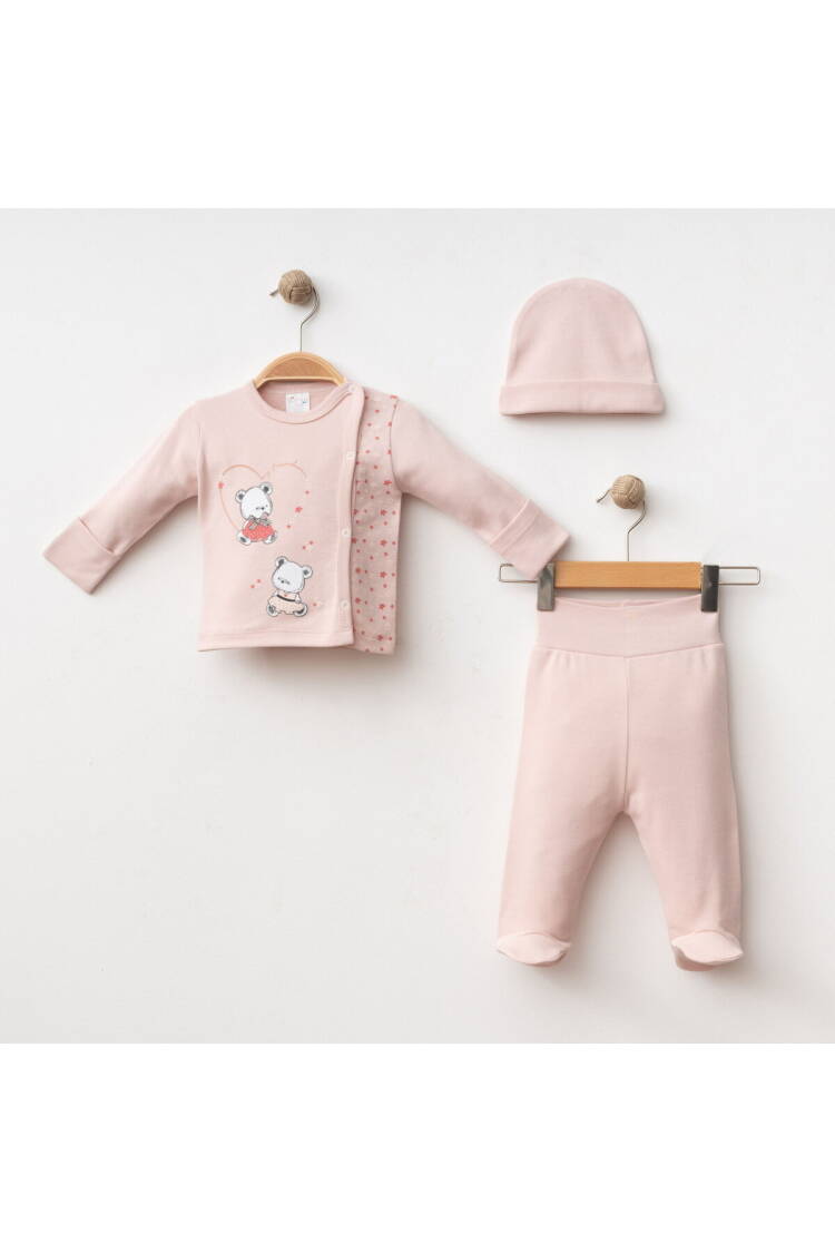 Wholesale Baby Girl 3-Piece Newborn Set 0-3M - Brand: Gümüş Baby - Kids & Baby Clothes Wholesale - Globality Store