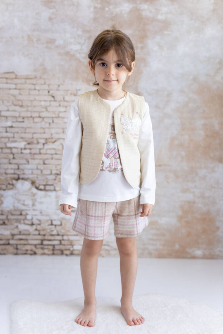 Wholesale Baby Girl 3-Piece Shorts T-Shirt Vest 9-48M - Brand: Mininio - Kids & Baby Clothes Wholesale - Globality Store