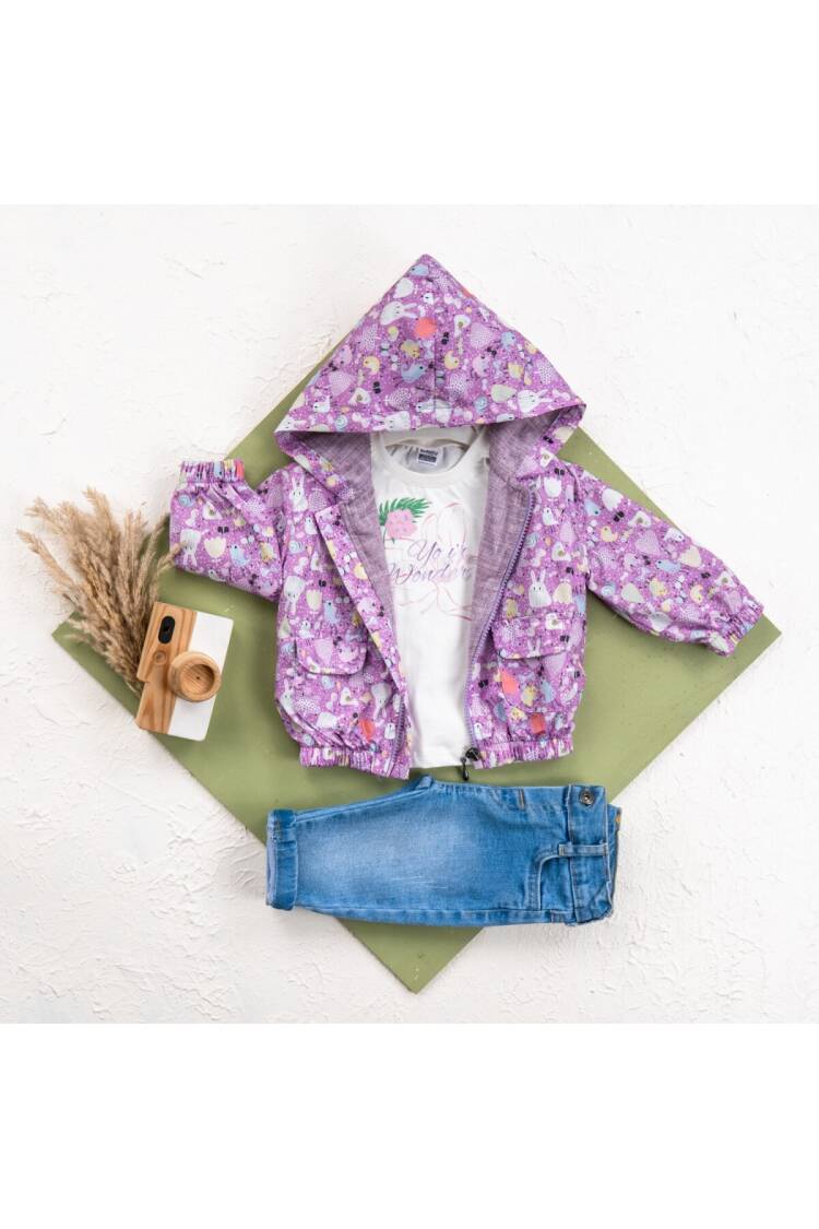 Wholesale Baby Girl 3 Pieces Coat Body Trousers Set Suit 6-24M - Brand: Bubbly - Kids & Baby Clothes Wholesale - Globality Store