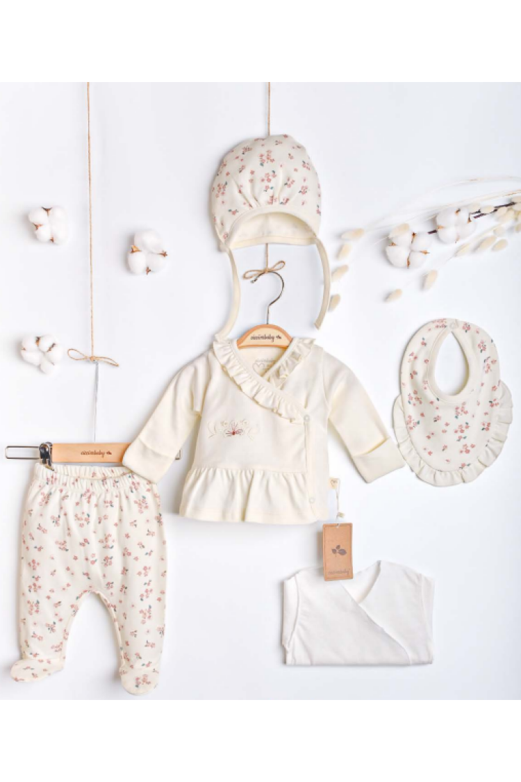 Wholesale Baby Girl 5-Piece Bodysuit Set 0-3M - Brand: Ciccimbaby - Kids & Baby Clothes Wholesale - Globality Store