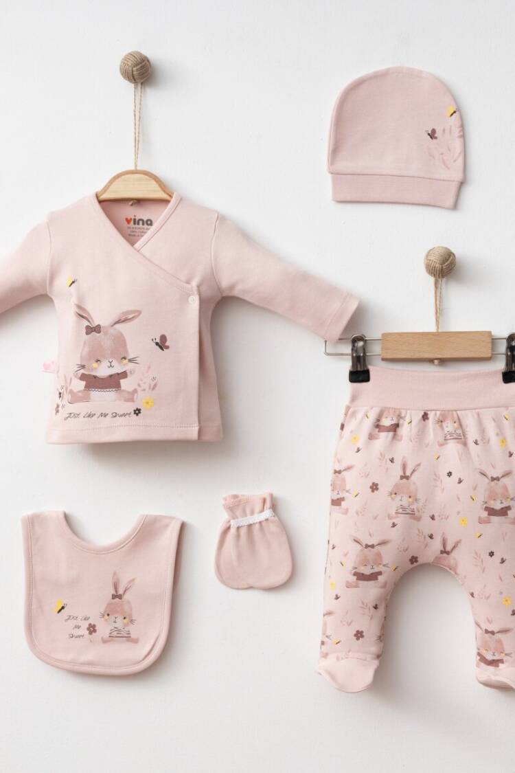Wholesale Baby Girl 5pcs Newborn Set 0-3M - Brand: Vina baby - Kids & Baby Clothes Wholesale - Globality Store