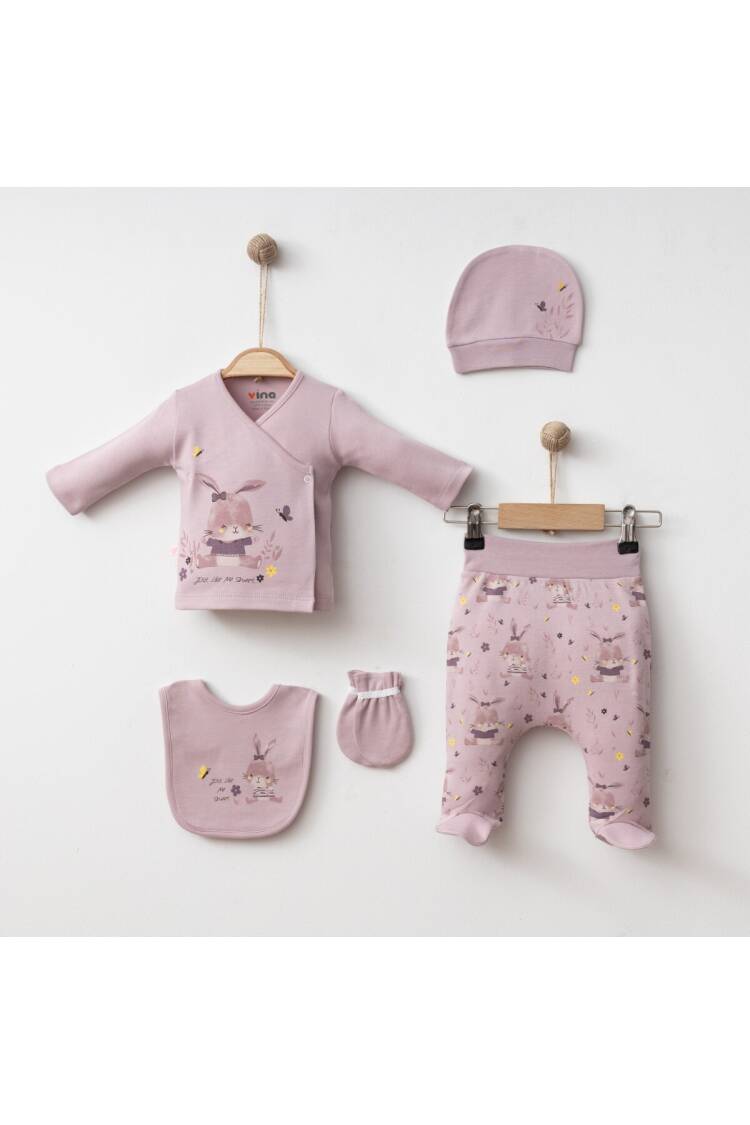 Wholesale Baby Girl 5pcs Newborn Set 0-3M - Brand: Vina baby - Kids & Baby Clothes Wholesale - Globality Store