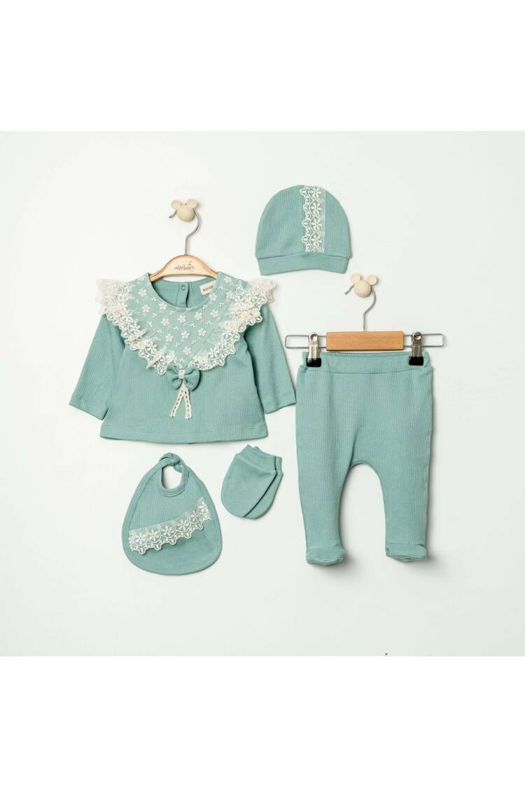 Wholesale Baby Girl 5pcs Newborn Set 0-6M - Brand: Miniborn - Kids & Baby Clothes Wholesale - Globality Store