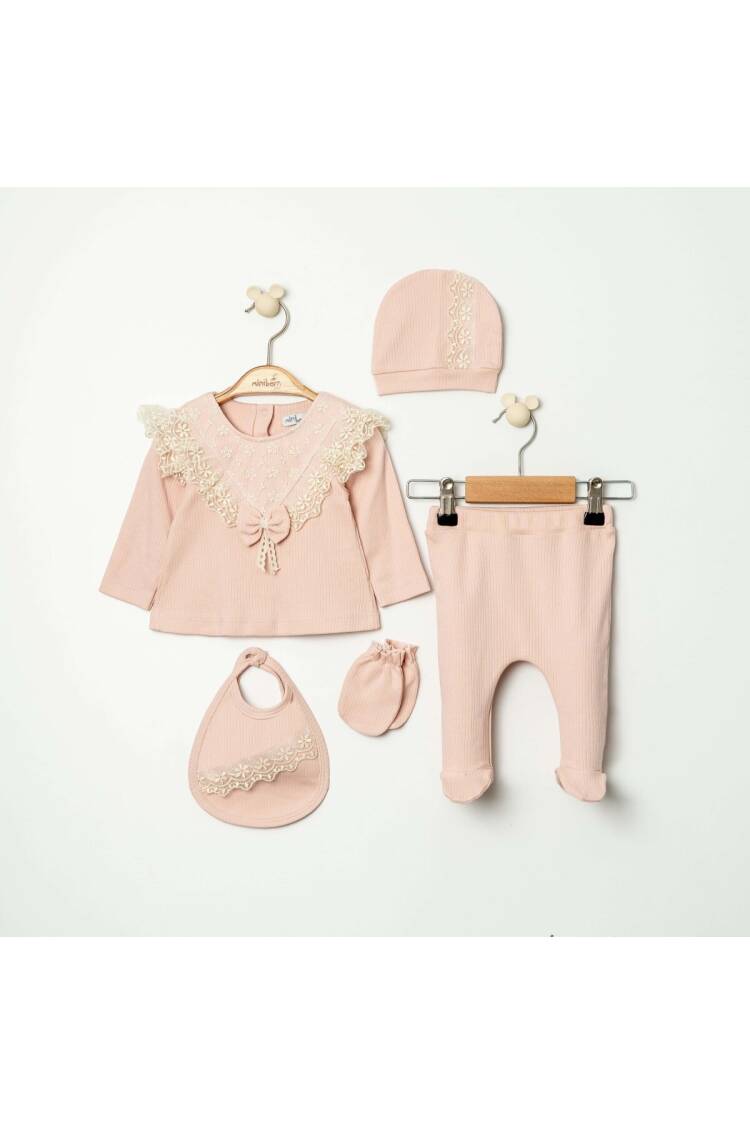 Wholesale Baby Girl 5pcs Newborn Set 0-6M - Brand: Miniborn - Kids & Baby Clothes Wholesale - Globality Store