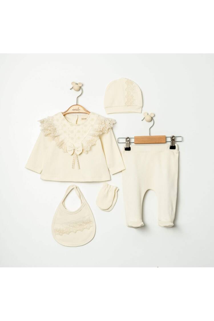 Wholesale Baby Girl 5pcs Newborn Set 0-6M - Brand: Miniborn - Kids & Baby Clothes Wholesale - Globality Store