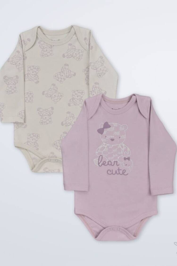 Wholesale Baby Girl Baby Girl 2-piece Bodysuit Set 3-18M 1003-18513 - Brand: Miniworld - Kids & Baby Clothes Wholesale - Globality Store
