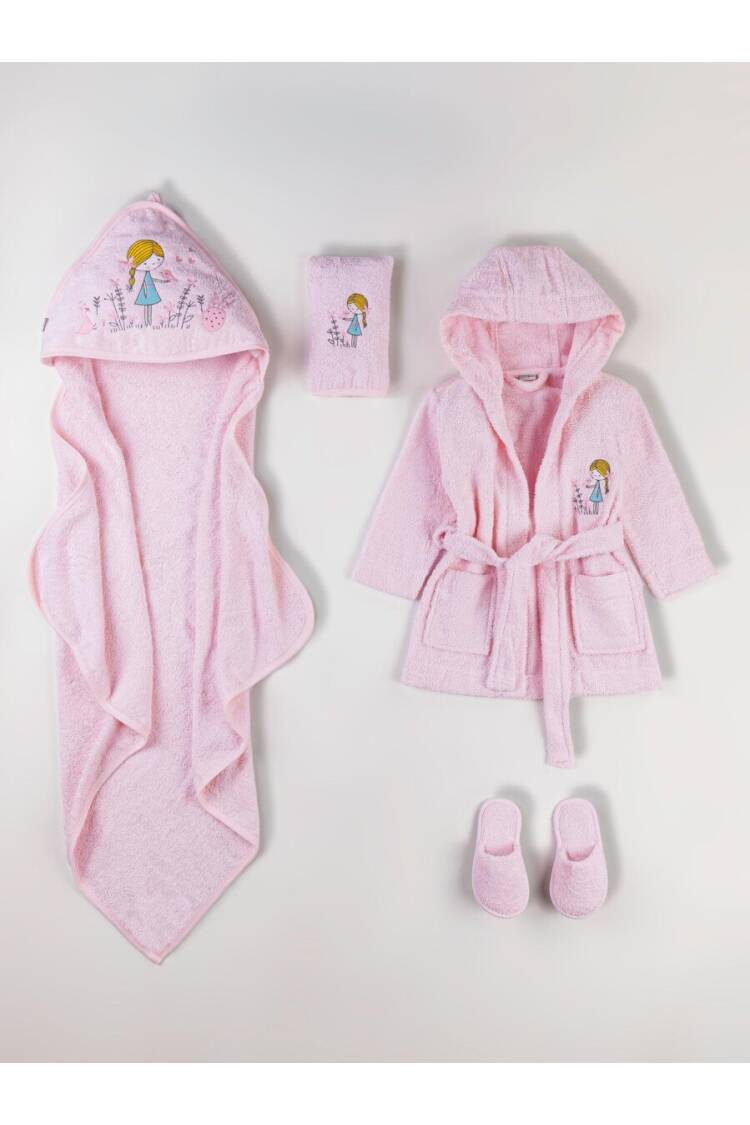 Wholesale Baby Girl Bathrobe Set 1-3Y - Brand: Cassiope - Kids & Baby Clothes Wholesale - Globality Store