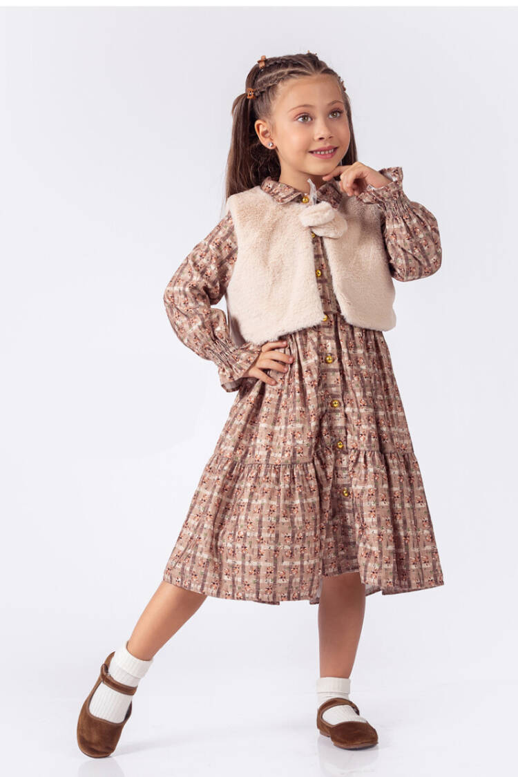 Wholesale Girls 2-Piece Dress and Vest Set 6-9Y - Brand: Elayza - Kids & Baby Clothes Wholesale - Globality Store